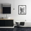 Stupell Industries Tiger Toilet Paper Bathroom Black Framed Floater Canvas Wall Art - 2 of 4