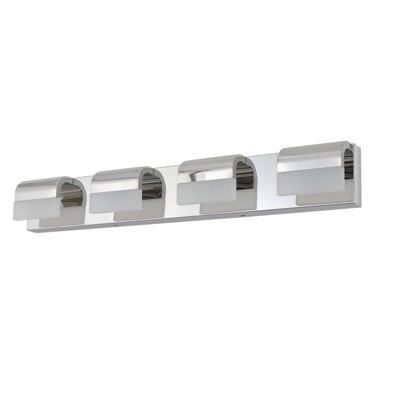 Dolonm Modern Chrome LED Vanity Light, Wall Sconce for Bathroom and Mirror, Sleek Minimalist Design, Energy-Efficient, Easy to Install