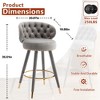 MOONMISS 2PCS 360 degrees Counter Height Bar Stools  for Kitchen Counter Solid Wood Legs with a fixed height - 3 of 4