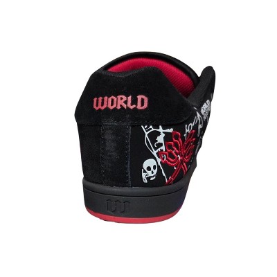 World Industries Mens Smith Skateboard Shoes, Black/White/Red (10) — фото 5
