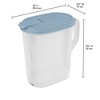 Sterilite 1 Gallon Plastic Hinged Pitcher w/ Comfort Grip Handle, Blue, 12 Pack - 2 of 4