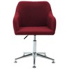 vidaXL Swivel Office Chair Wine Red Fabric - 2 of 4