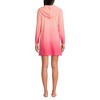 Lands' End Women's Cotton Jersey Long Sleeve Hooded Swim Cover-up Dress - 2 of 4