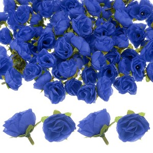 Unique Bargains Silk Plastic Small Faux Rose Artificial Flower Heads 1.2 inch - 1 of 4