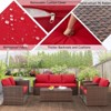 COWLOWN 7 Piece All - Weather Outdoor Sectional Sofa Set with Table, Waterproof PE Wicker, and Durable Cushions for Backyard, Balcony and Garden - 2 of 4