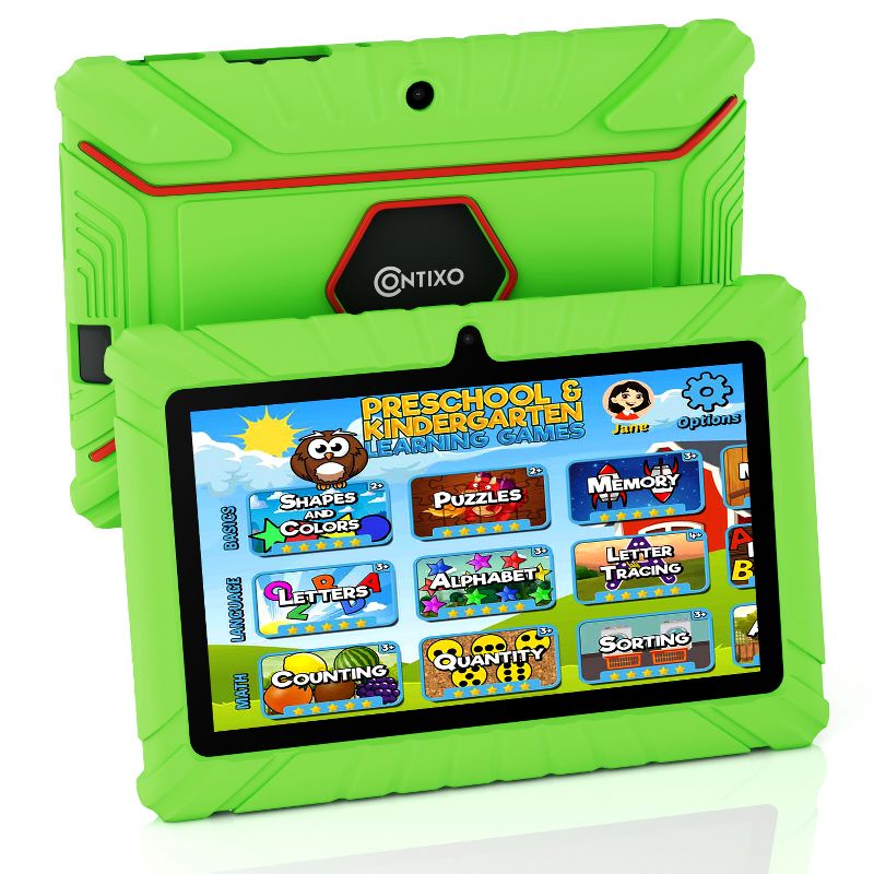 Contixo 7" Android Kids 16GB Tablet w/ preinstalled Education Apps and Protective Case, 1 of 10