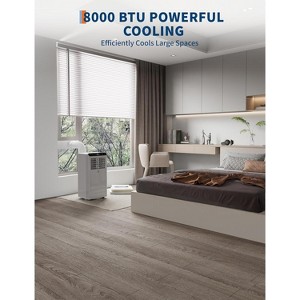Garvee 8000 BTU Portable Air Conditioner 3-in-1 AC with Dehumidifier and Fan for Rooms up to 350 Sq Ft Gray - 1 of 4