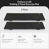 BalanceFrom Fitness GoGym 6 Ft x 2 Ft Folding Anti Tear High Density Vinyl 3 Panel Gym Exercise Mat for Yoga, Pilates & Gymnastics, Black (2 Pack) - 3 of 4