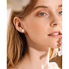 12 Pairs Stainless Steel Pearl Stud Earrings, 4-Size Mixed Set for Wedding & Gifts - 2 of 4