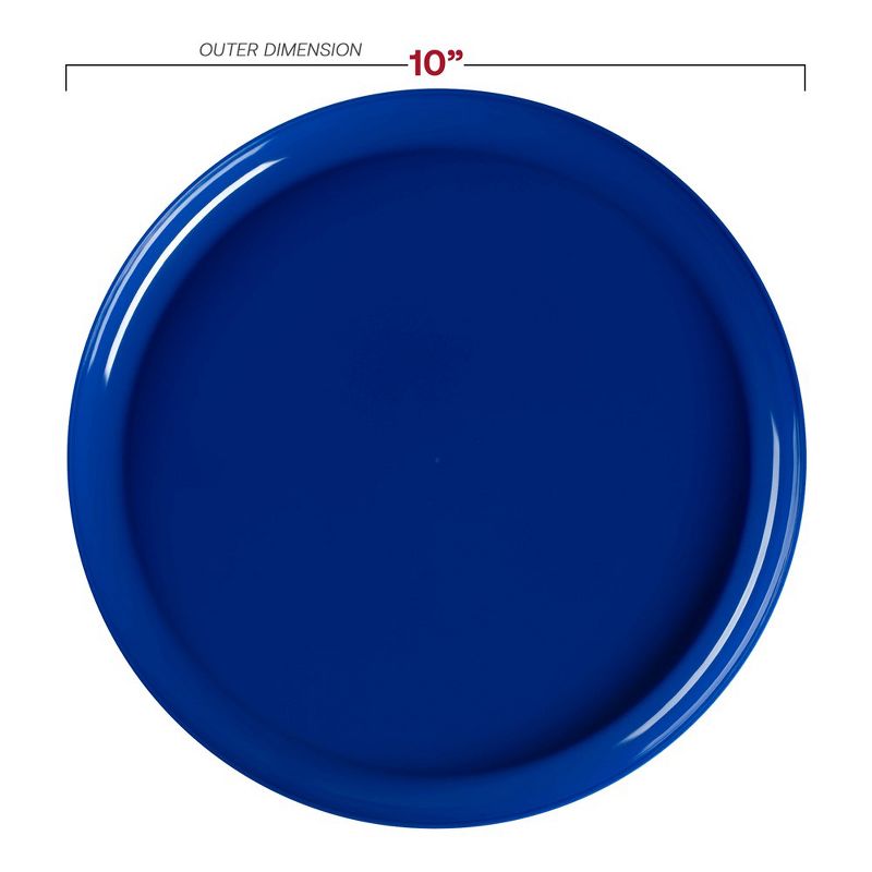 Smarty Had A Party Light Blue Flat Round Disposable Plastic Dinner Plates (10") (120 Plates), 3 of 7