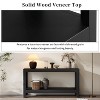 Okak 2-Tier Vintage Wood Console Table with Distressed Wood Veneer,Elegant Minimalist Entryway Table for Foyer,Hallway,Living Room - 3 of 4