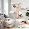 Tangkula Wall-Mounted Cat Tower w/ Hammock 4 Platforms Sisal Scratching Mat for Indoor - 4 of 4