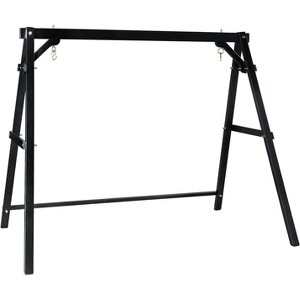 VINGLI Heavy Duty 660 LBS Wooden Swing Frame with Extra Bottom Connection Board, A-Frame Porch Swing Bench Stand for 5 FT Swing Chair - 1 of 4