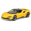 Ferrari SF90 Stradale Yellow with Black Top "Speed Icons" Series 1/64 Diecast Model Car by Maisto - 2 of 4