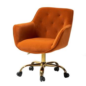 Dania Home Task Chair Velvet Upholstere Swivel Office Chair | Karat Home