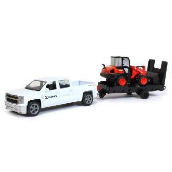 New Ray 1/43 Kubota Farm Tractor Play Set With Truck, Trailer
