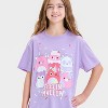 Girls' Feelin' Mallow Squishmallows Oversized Short Sleeve Graphic T-Shirt - Purple - 2 of 4