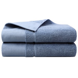 PiccoCasa Soft 100% Combed Cotton 600 GSM Highly Absorbent for Bathroom Shower Bath Towel Set - 1 of 4