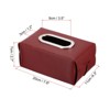 Unique Bargains Home Office Car PU Leather Napkin Dispenser Rectangular Tissue Box Cover - 2 of 4