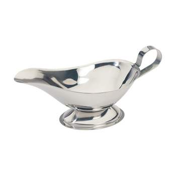Kook Gravy Boat & Saucer, 17 oz, Ceramic Serving Dish,  Dispenser with Tray for Sauces, Dressings and Creamer, Large Handle,  Microwave and Dishwasher Safe, White (Classic Gravy Boat): Gravy Boats