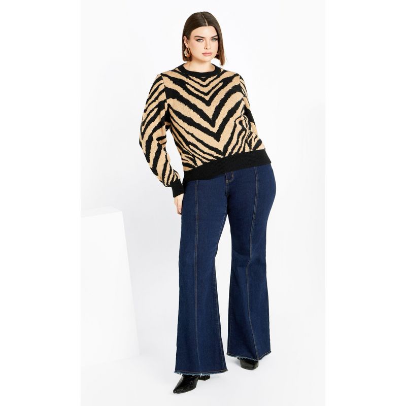 Women's Plus Size Freya Sweater - black | CITY CHIC, 1 of 8