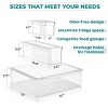 Clear Stackable Refrigerator Storage Bins with Lids - Perfect for Kitchen Organization, Pantry and Fridge Storage - 3 of 4
