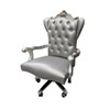 28" Versailles PU Executive Office Chair Silver/Antique Platinum - Acme Furniture: Adjustable, Swivel, Poplar Wood Frame - 3 of 4