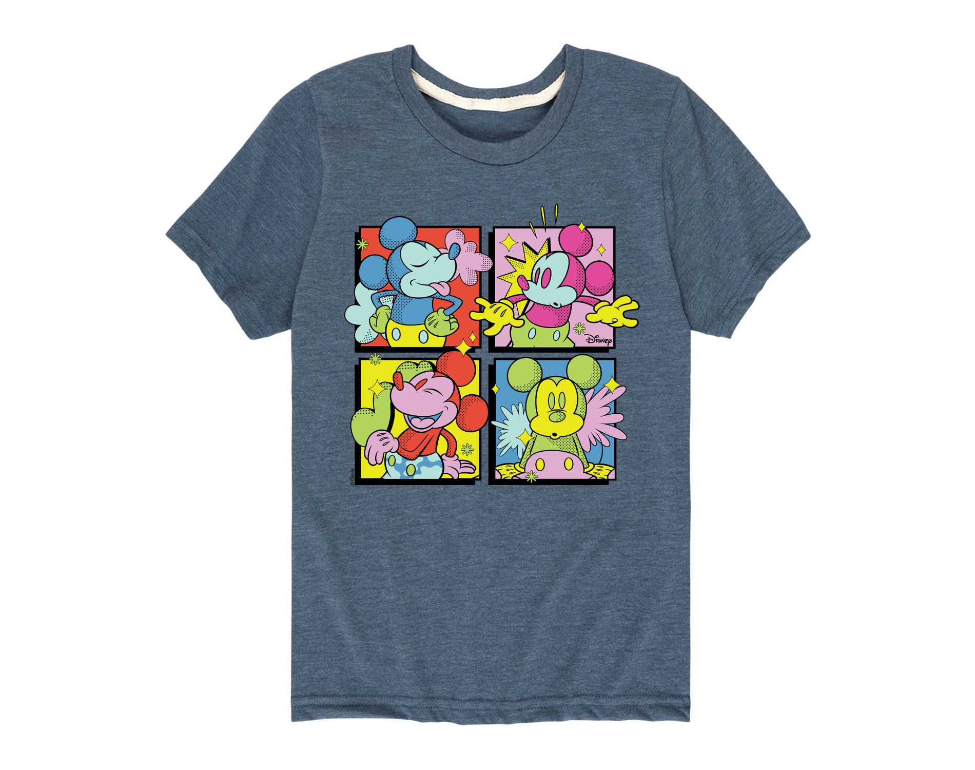 Boys' Disney Mickey Mouse Short Sleeve Graphic T-Shirt - Heather Blue - X-Large