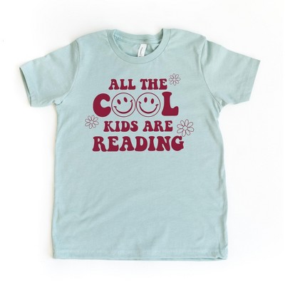 The Juniper Shop Cool Girls Are Reading Flowers Girls Short Sleeve Tee