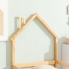 Montessori Wood bed with House-shaped Headboard Floor bed with Fences - 4 of 4