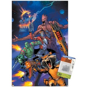 Trends International Marvel Comics Guardians of the Galaxy - Group Screaming Unframed Wall Poster Prints - 1 of 4