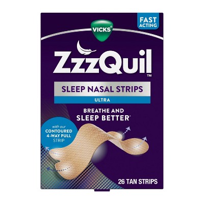 ZzzQuil Sleep Nasal Strips Tan Ultra 26ct