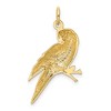 Black Bow Jewelry 14k Yellow Gold 2D Parrot Pendant - 3 of 4