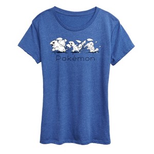 Women's - Pokémon - Sketched Starters-  Women's Short Sleeve Graphic T-Shirt Short Sleeve Graphic T-Shirt - 1 of 4
