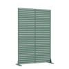 PexFix 72 in. x 47 in. Green Metal Freestanding Privacy Screen Garden Fence For Deck Patio Balcony Outdoor Privacy Panel Louvered Design - 2 of 4