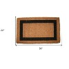 HomeRoots 22" X 36" Brown and Black Coir Outdoor Door Mat - 3 of 4