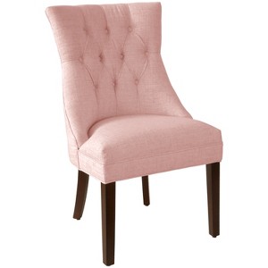 Niki Modern English Arm Chair Blush Linen - Cloth & Co.