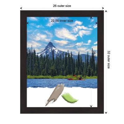 Espresso Brown Narrow Wood Wall Picture Frame 34.48 x 28.9 in