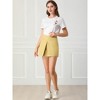 INSPIRE CHIC Women's Casual High Waist Vintage Paper Bag Shorts - 2 of 4