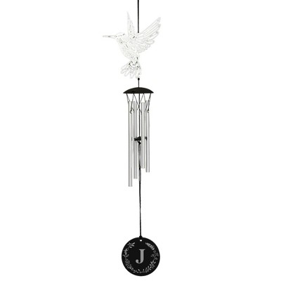 Personalization Mall Flying With Hummingbirds Personalized Initial Wind Chimes