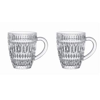 Nachtmann Ethno Hot Beverage Mug, Set of 2 Glass 13 oz Mugs