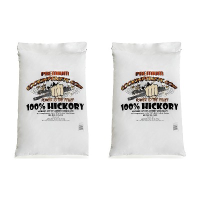 CookinPellets Premium Hickory Grill Smoker Smoking Wood Pellets, 40 Pound Bag (2 Pack)