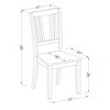 East West Furniture,Antique dining room chair for kitchen With Cushion Seat Finish Set of 2 - 3 of 3