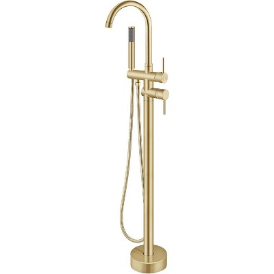 Mixxidea Standing Tub Faucet Brushed Gold