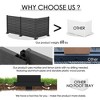 Kozyard 50" W x 48" H Outdoor Privacy Screens Aluminum Post Framed Flat Fence Panels Kit for AC Trash Can Storage - 3 of 4