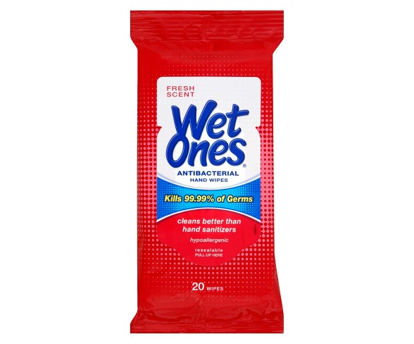 Wet Ones Antibacterial Fresh Scent Hand Wipes - 20ct
