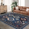 Acekool Washable Modern Area Rug, 5'x7' Green Geometric Non-Slip Easy-Clean Accent for Bedroom, Kitchen, Living Room, Dining or Nursery - 4 of 4