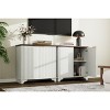 Sideboard Cabinet, Buffet Cabinet - Farmhouse Small Wooden Storage with 2 Doors & Adjustable Shelf, Coffee Bar for Dining/Living Room, White - 4 of 4