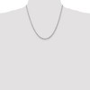 Black Bow Jewelry 3.3mm, 14k White Gold D/C Quadruple Rope Chain Necklace - 2 of 4