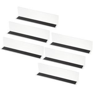 Unique Bargains Acrylic Magnetic L-Shaped Bedroom Kitchen Office Shelf Dividers - 1 of 4